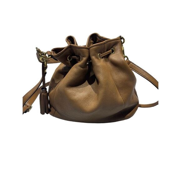 Coach Womens Casual Toggle  Closure Bucket Crossbody Bag Brown - Picture 4 of 12